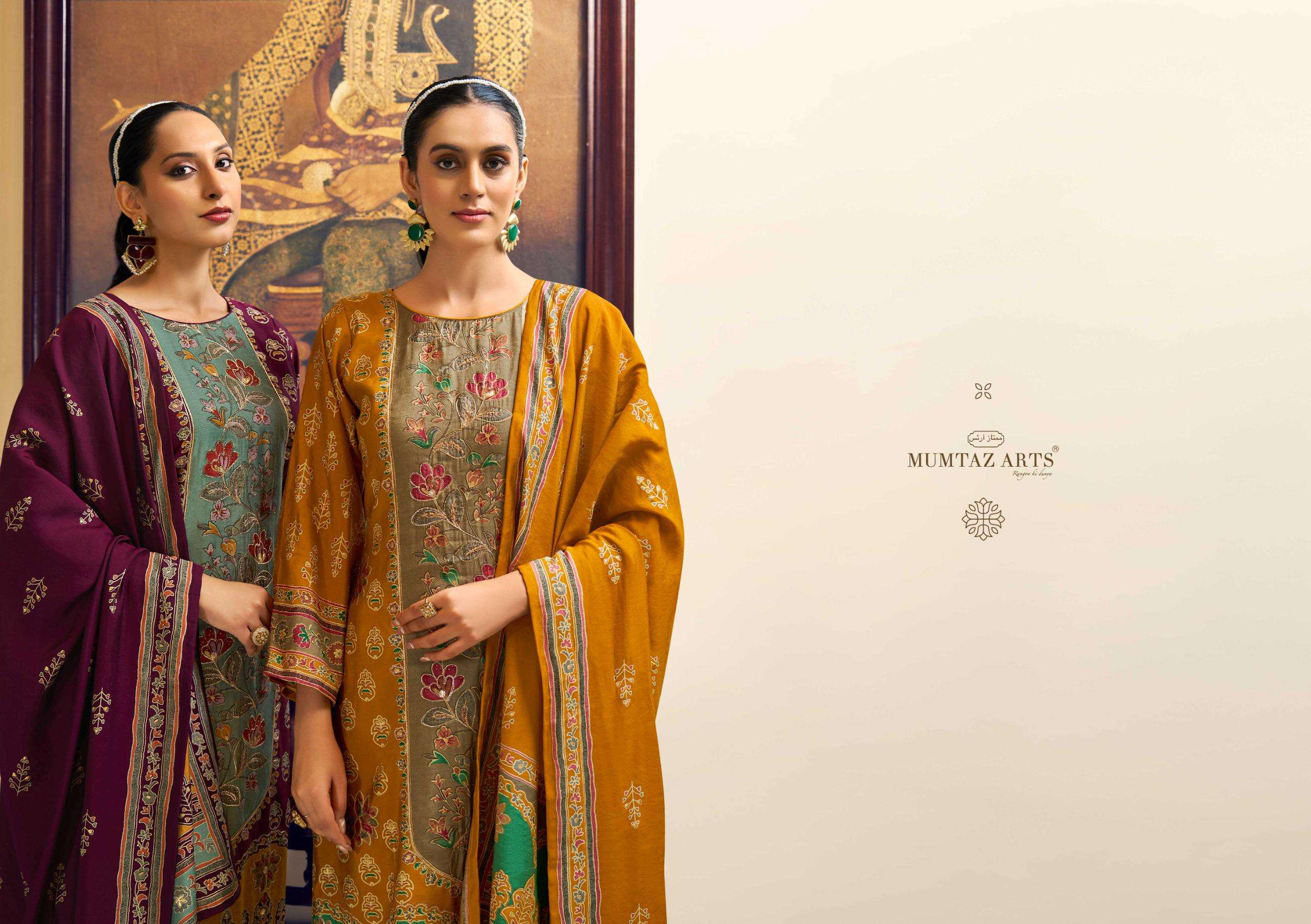 barkha by mumtaz arts colors exclusive designer foil digital print with embroidered suit supplier 