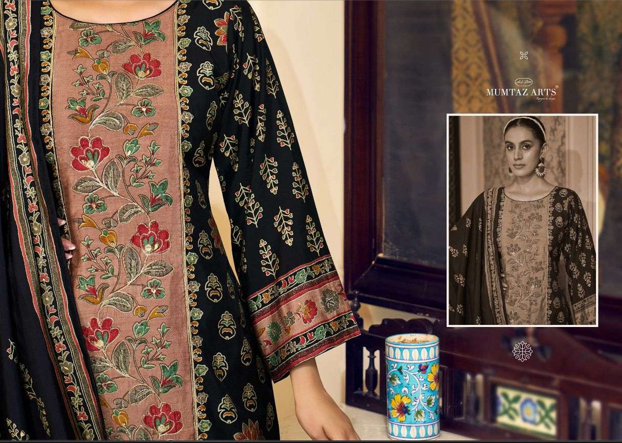 barkha by mumtaz arts colors exclusive designer foil digital print with embroidered suit supplier 