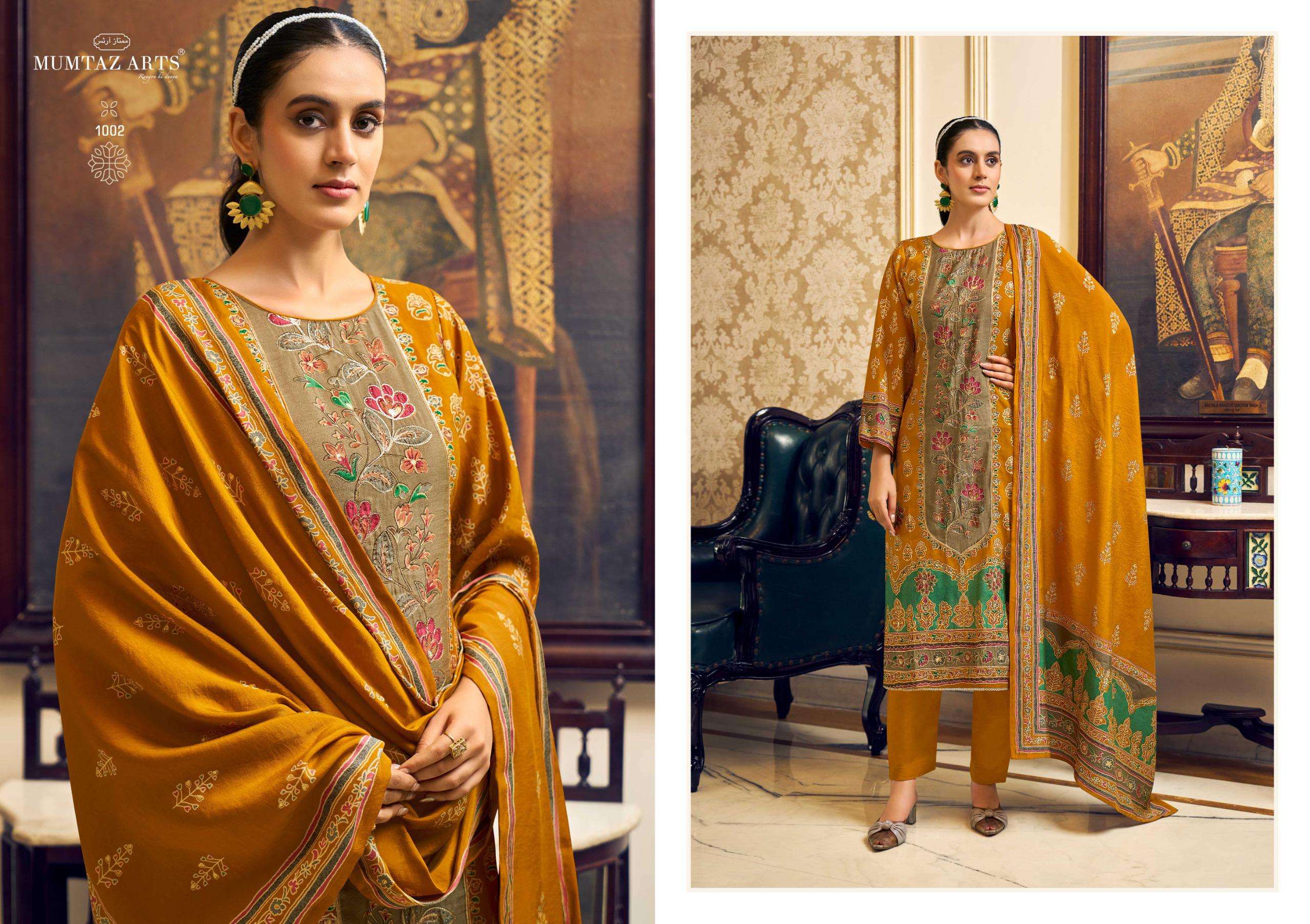 barkha by mumtaz arts colors exclusive designer foil digital print with embroidered suit supplier 