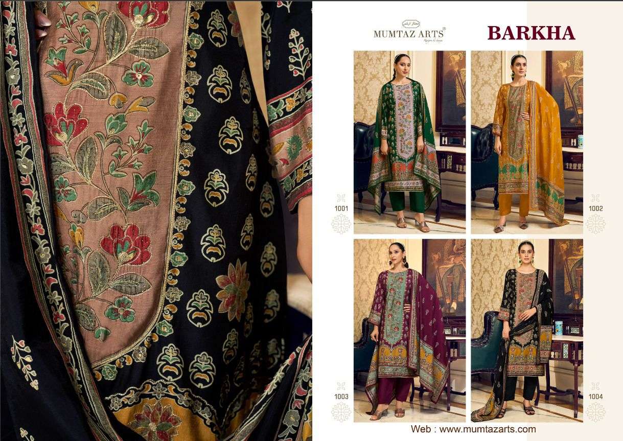 barkha by mumtaz arts colors exclusive designer foil digital print with embroidered suit supplier 