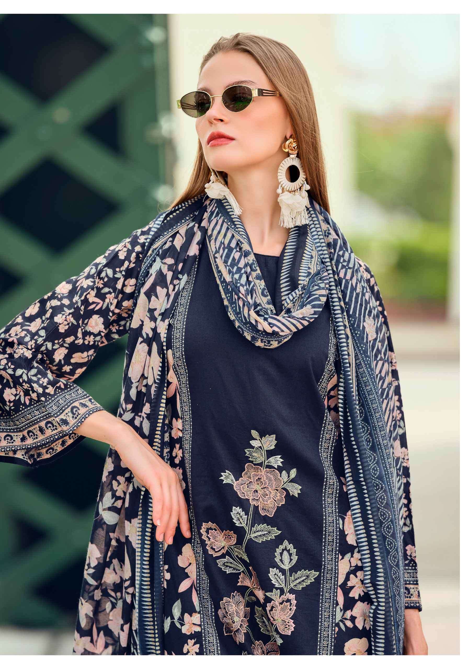 cashmere by hermitage exclusive designer embroidered salwar suit wholesaler surat