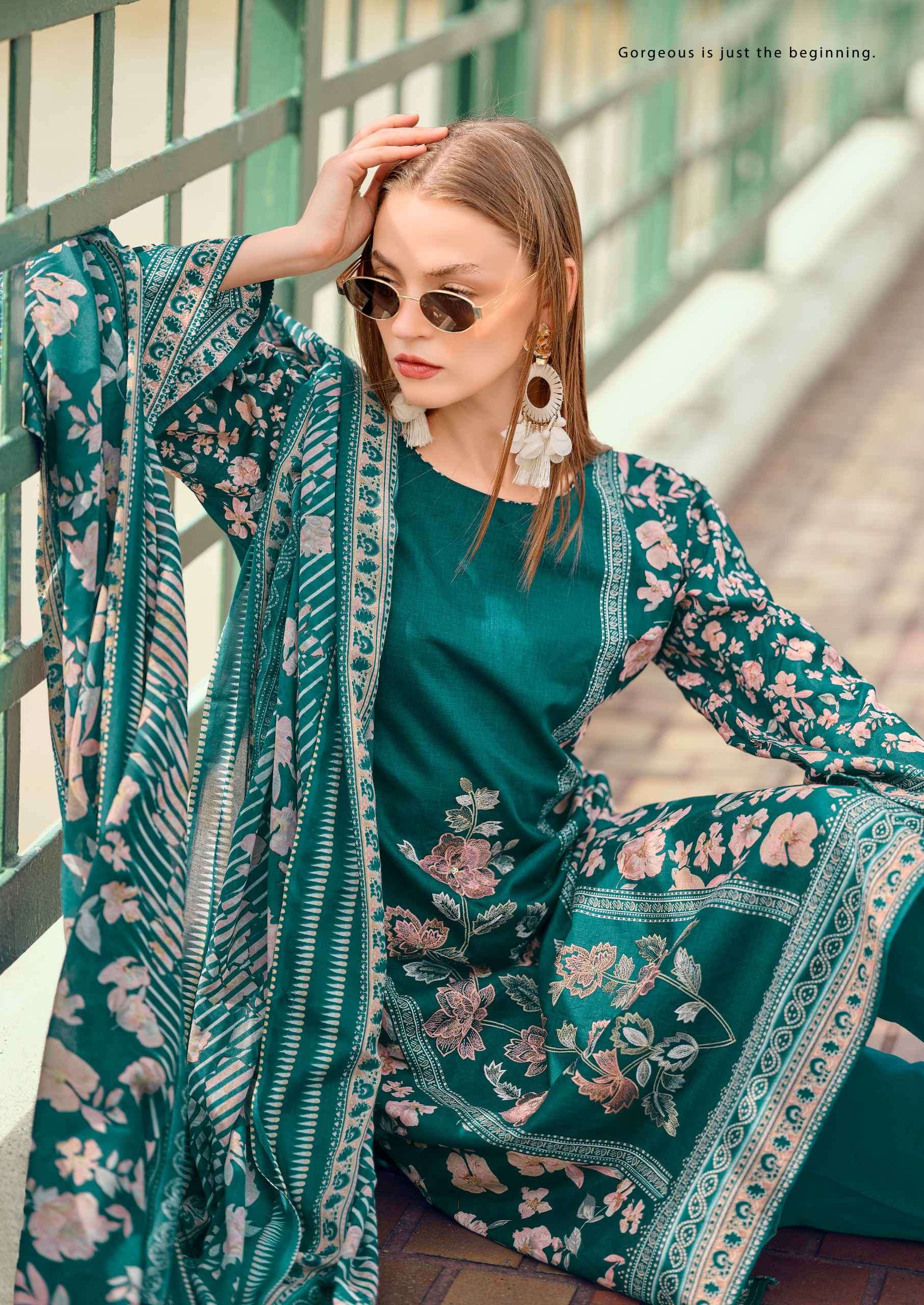 cashmere by hermitage exclusive designer embroidered salwar suit wholesaler surat