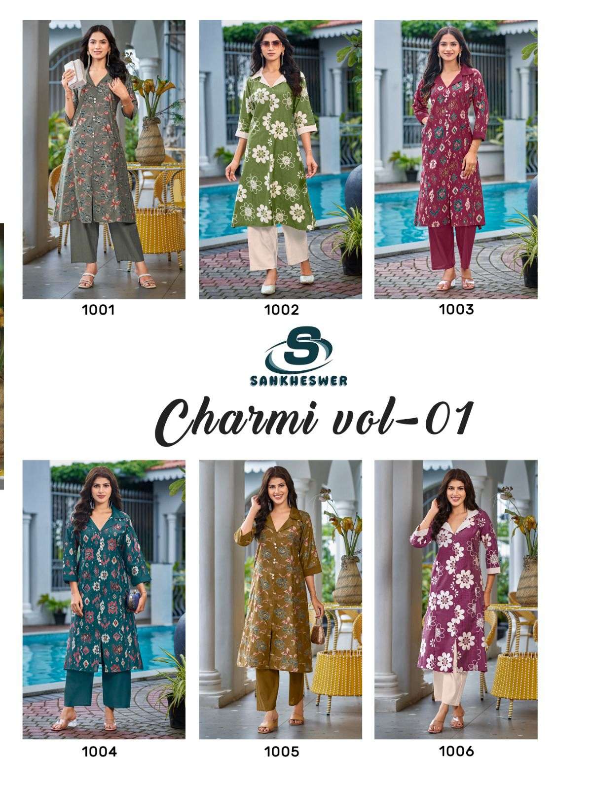 charmi vol-1 by sankheshwer 1001-1006 series vetican discharge printed cord ser best wholesale price surat
