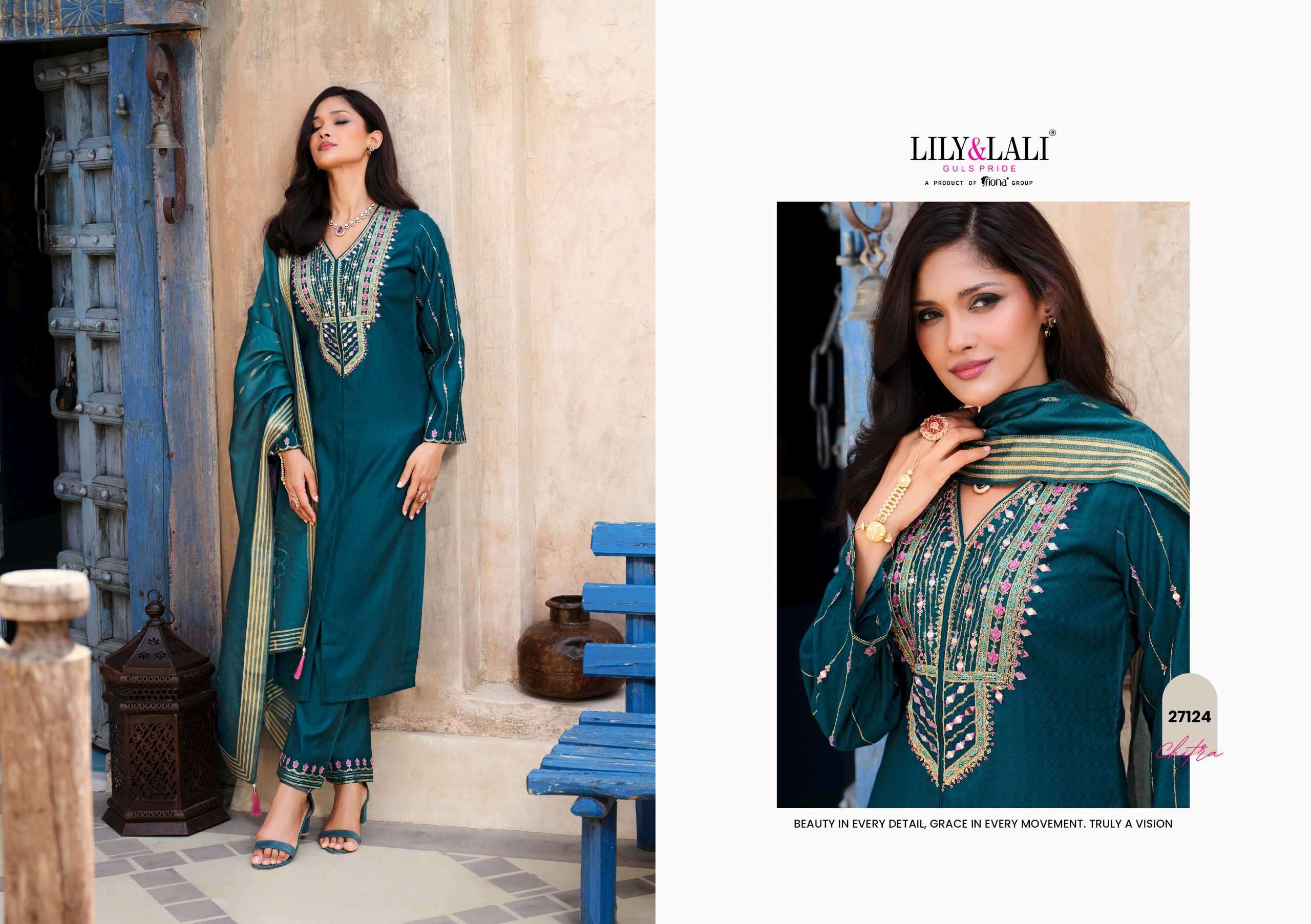 chitra by lily&lali colors exclusive designer party wear mirror work readymade collection surat