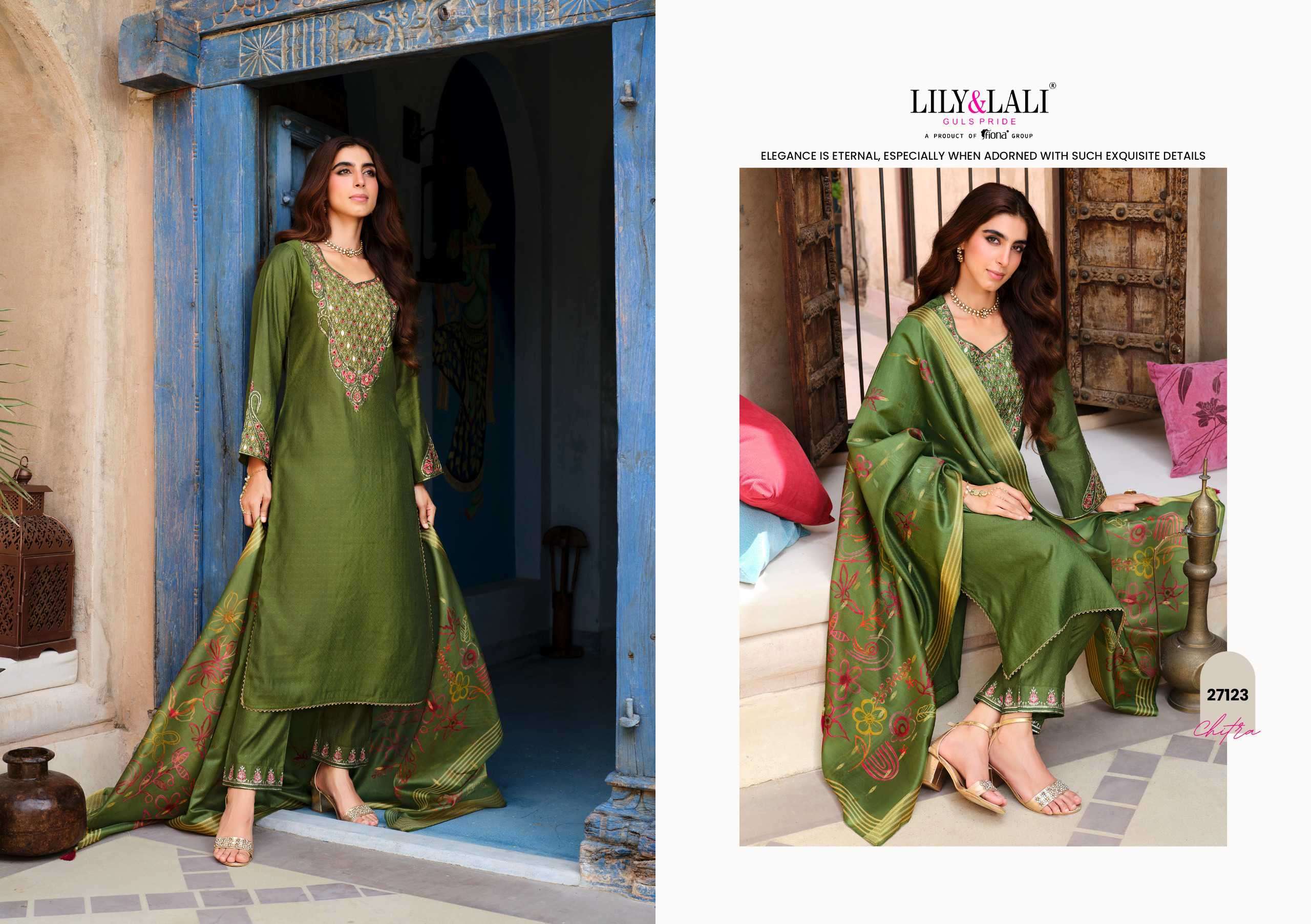 chitra by lily&lali colors exclusive designer party wear mirror work readymade collection surat