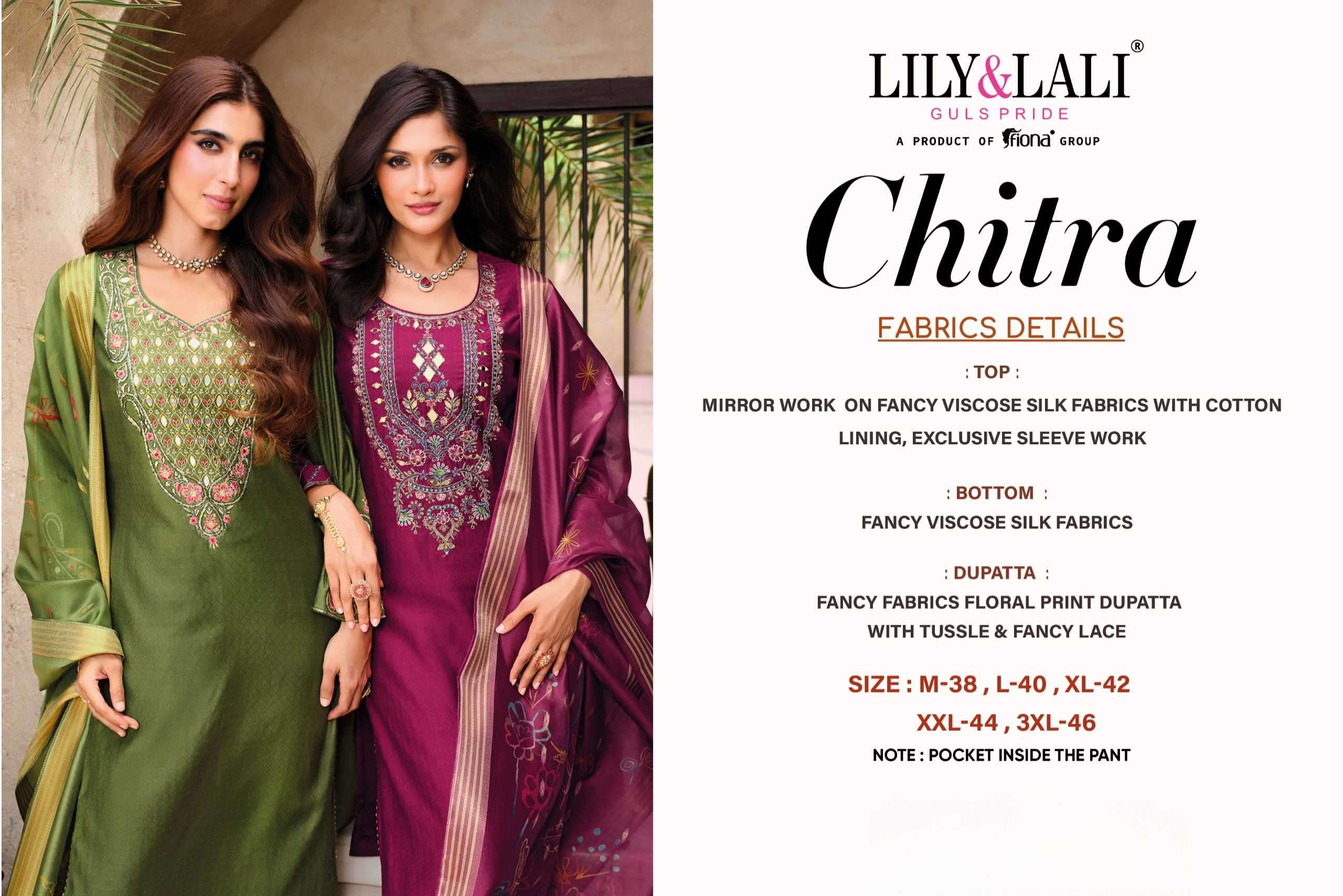 chitra by lily&lali colors exclusive designer party wear mirror work readymade collection surat