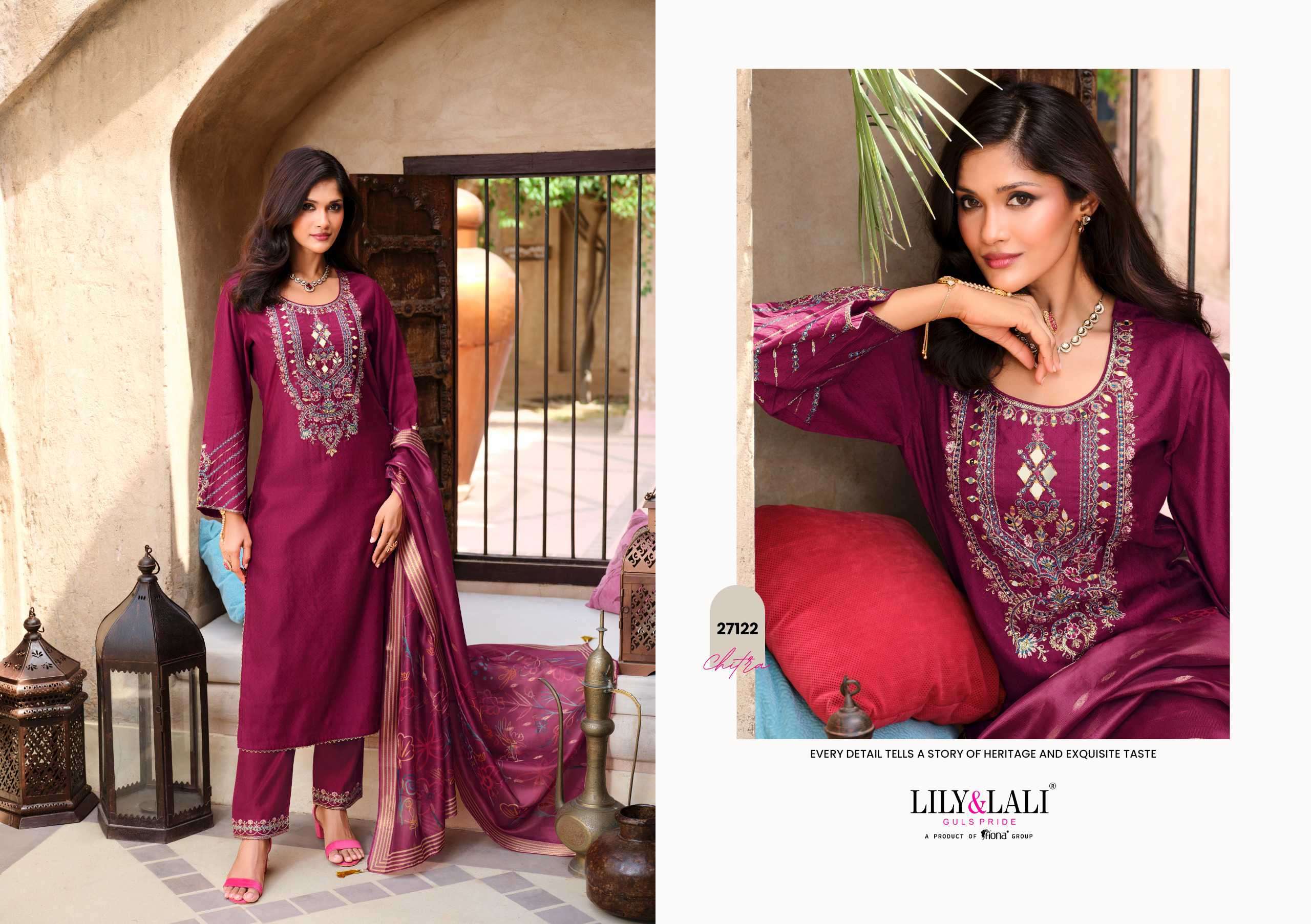 chitra by lily&lali colors exclusive designer party wear mirror work readymade collection surat
