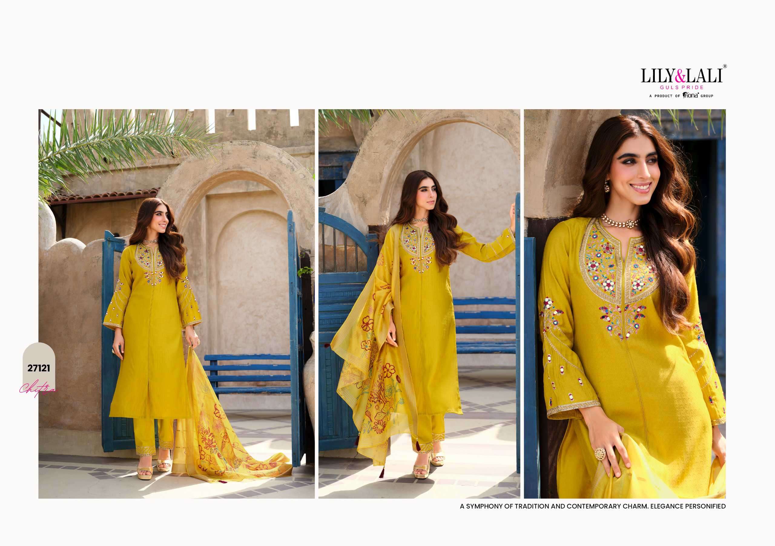 chitra by lily&lali colors exclusive designer party wear mirror work readymade collection surat