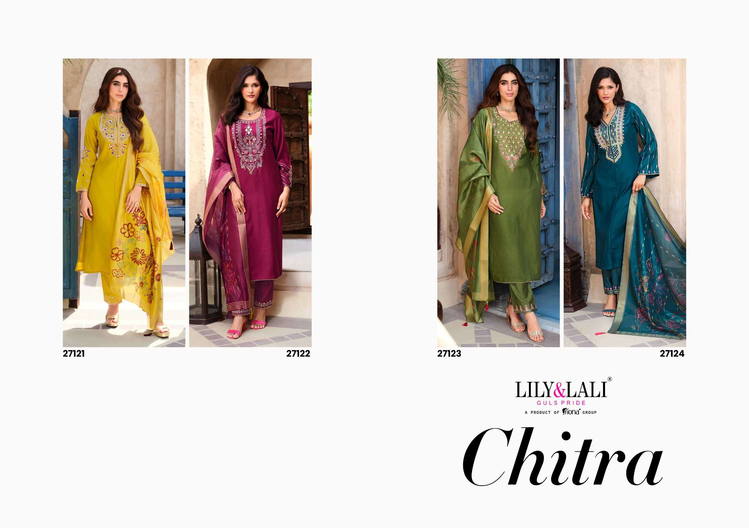 chitra by lily&lali colors exclusive designer party wear mirror work readymade collection surat