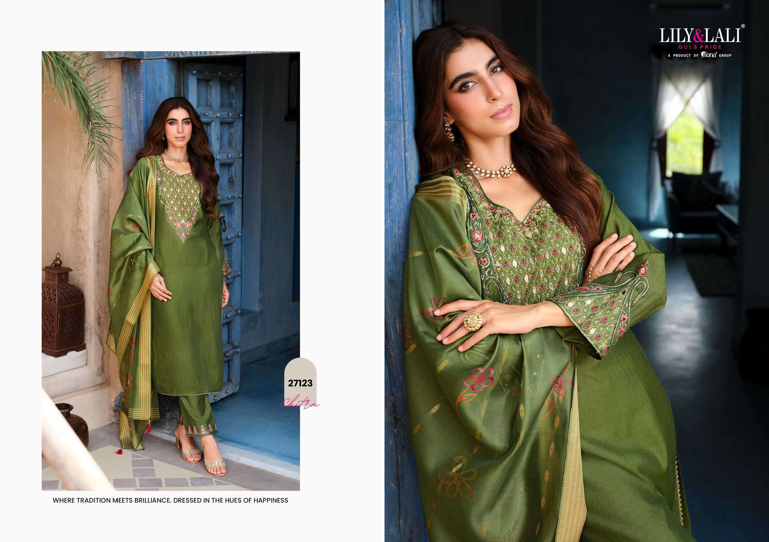 chitra by lily&lali colors exclusive designer party wear mirror work readymade collection surat