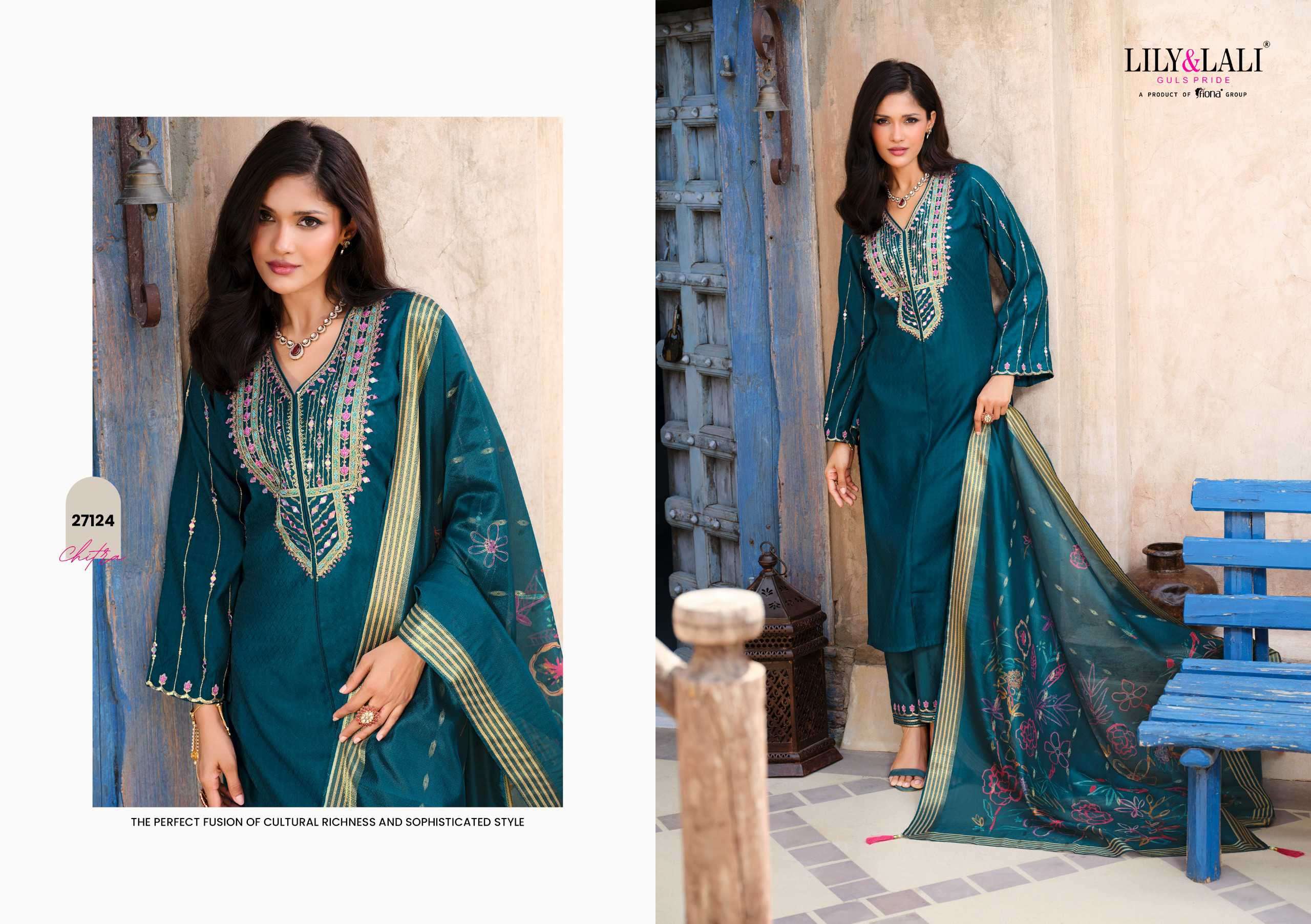 chitra by lily&lali colors exclusive designer party wear mirror work readymade collection surat