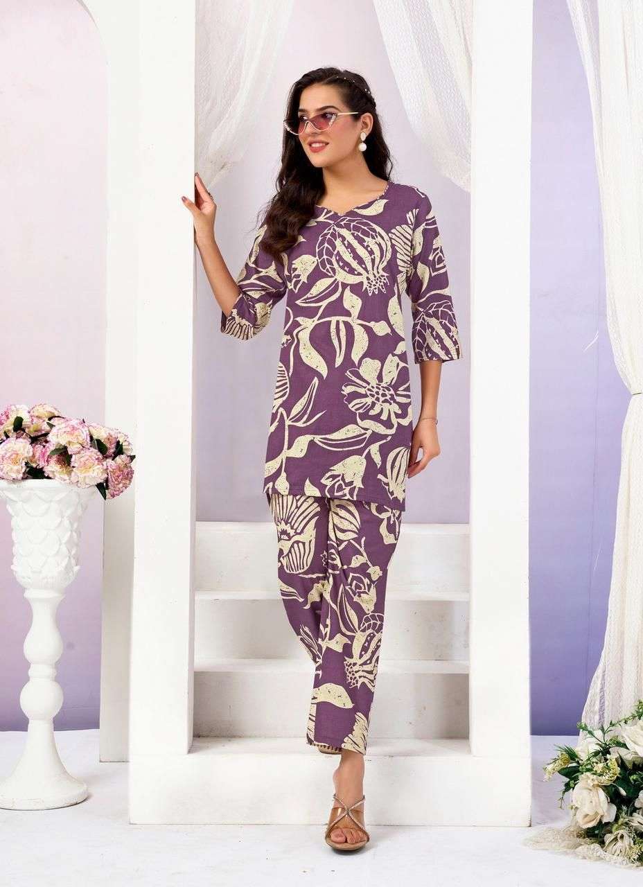 crazy vol-1 by sk 1001-1010 series casual wear cotton printed readymade cord set supplier 
