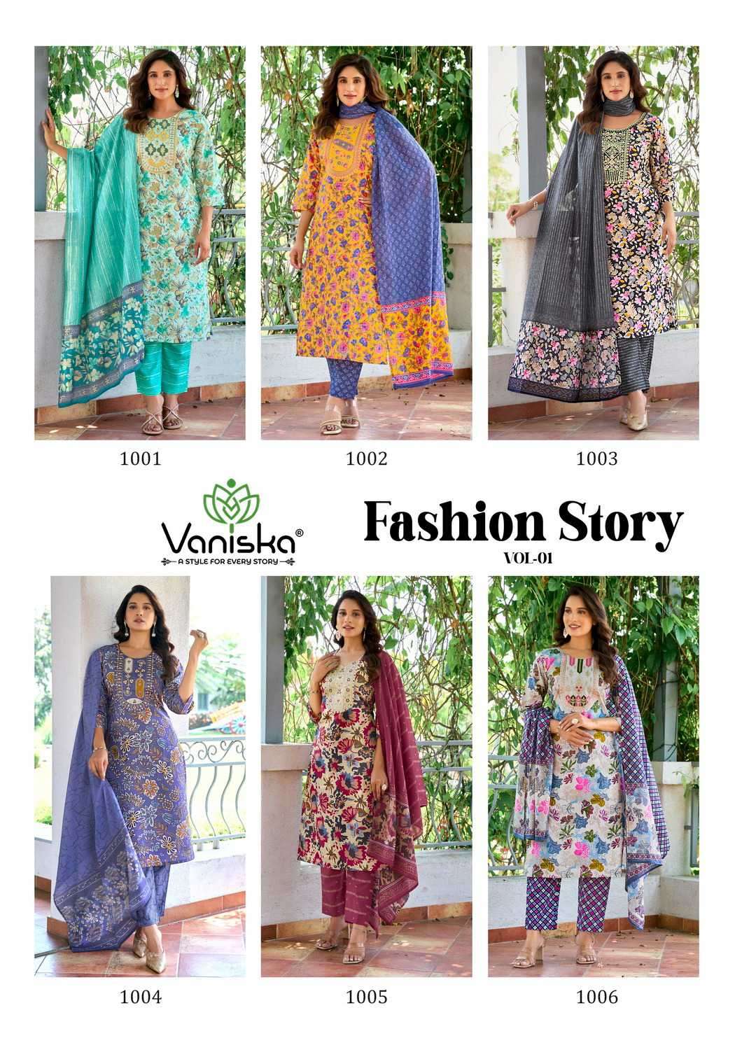 fashion story vol-1 by vaniska colors exclusive designer casual wear readymade kurti supplier 