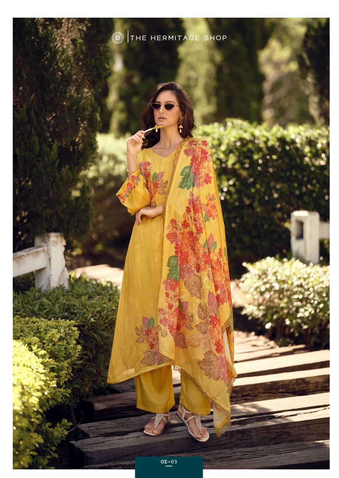 gazab by hermitage latest designer digital print with handwork salwar suit wholesaler 