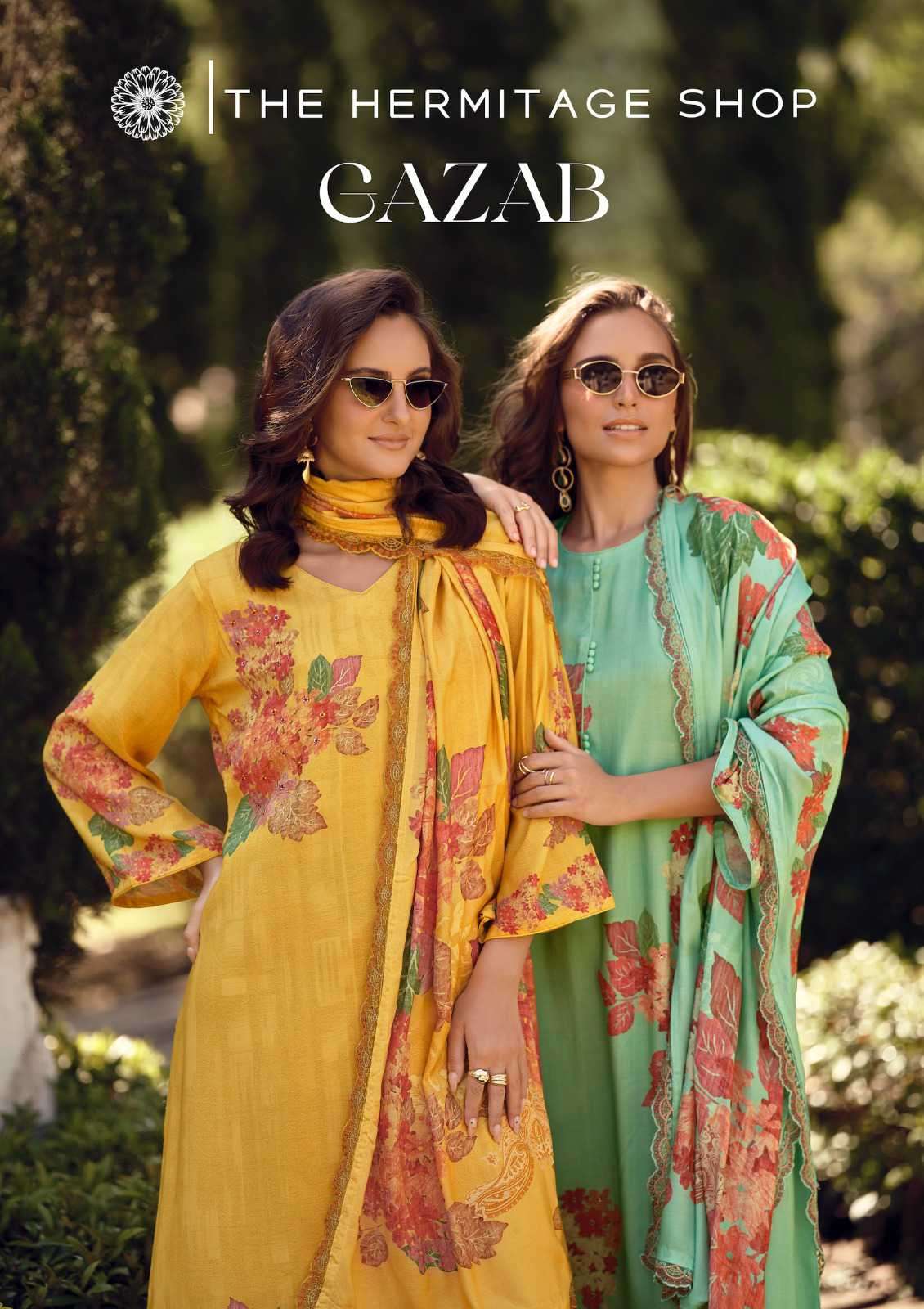 gazab by hermitage latest designer digital print with handwork salwar suit wholesaler 