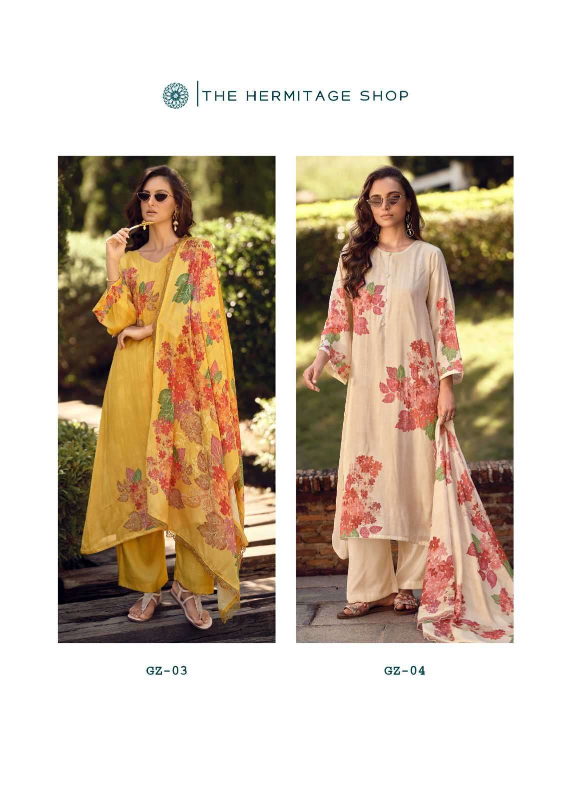 gazab by hermitage latest designer digital print with handwork salwar suit wholesaler 