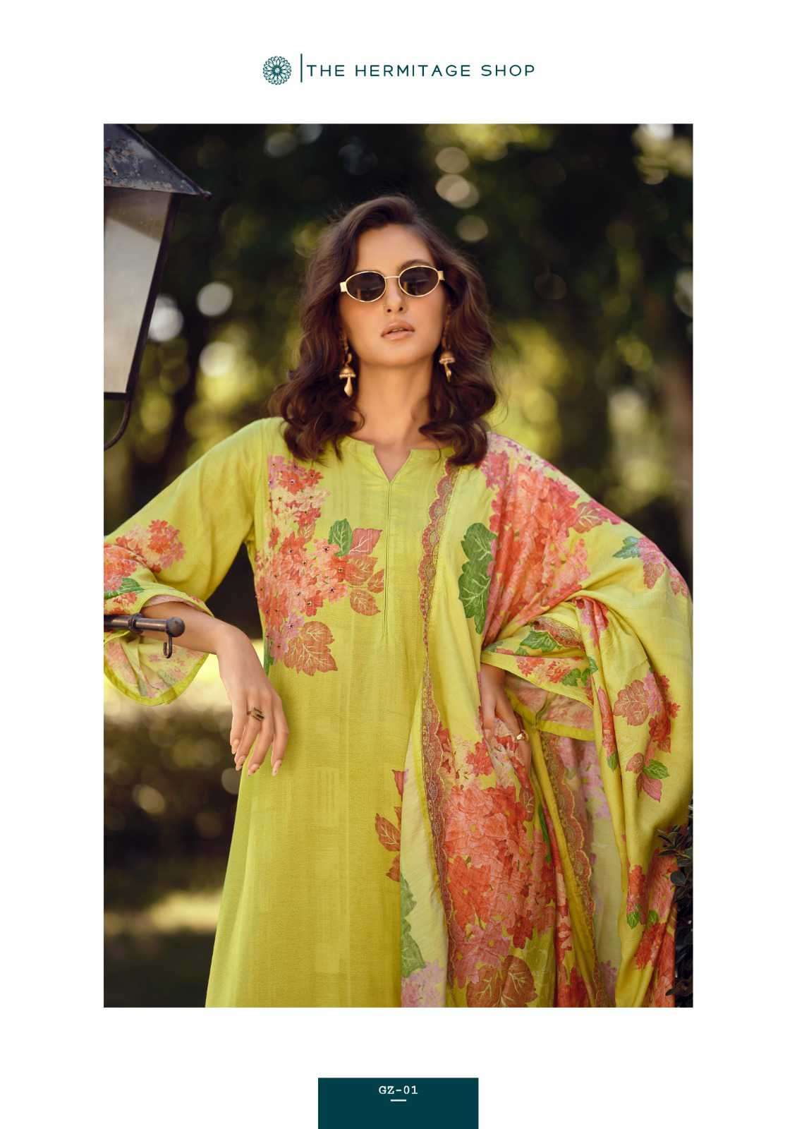 gazab by hermitage latest designer digital print with handwork salwar suit wholesaler 