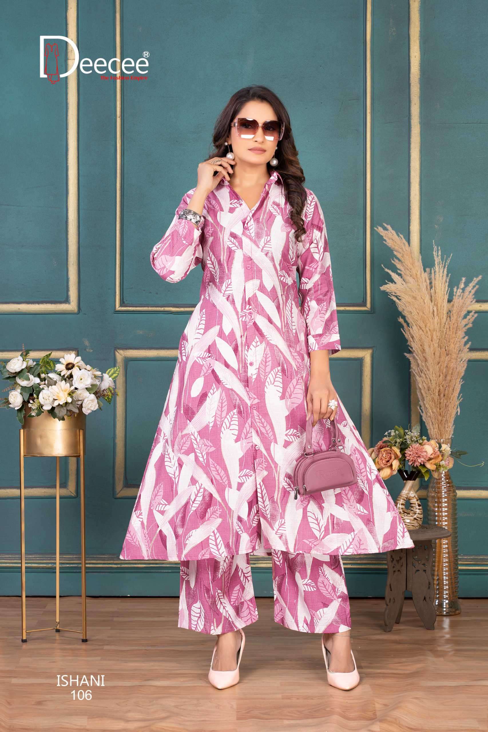 ishani by deecee colors exclusive desgner vatican readymade cord set supplier 