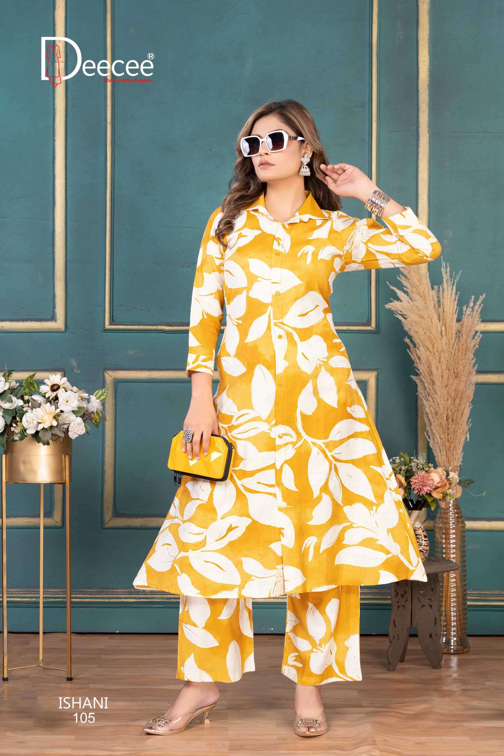 ishani by deecee colors exclusive desgner vatican readymade cord set supplier 