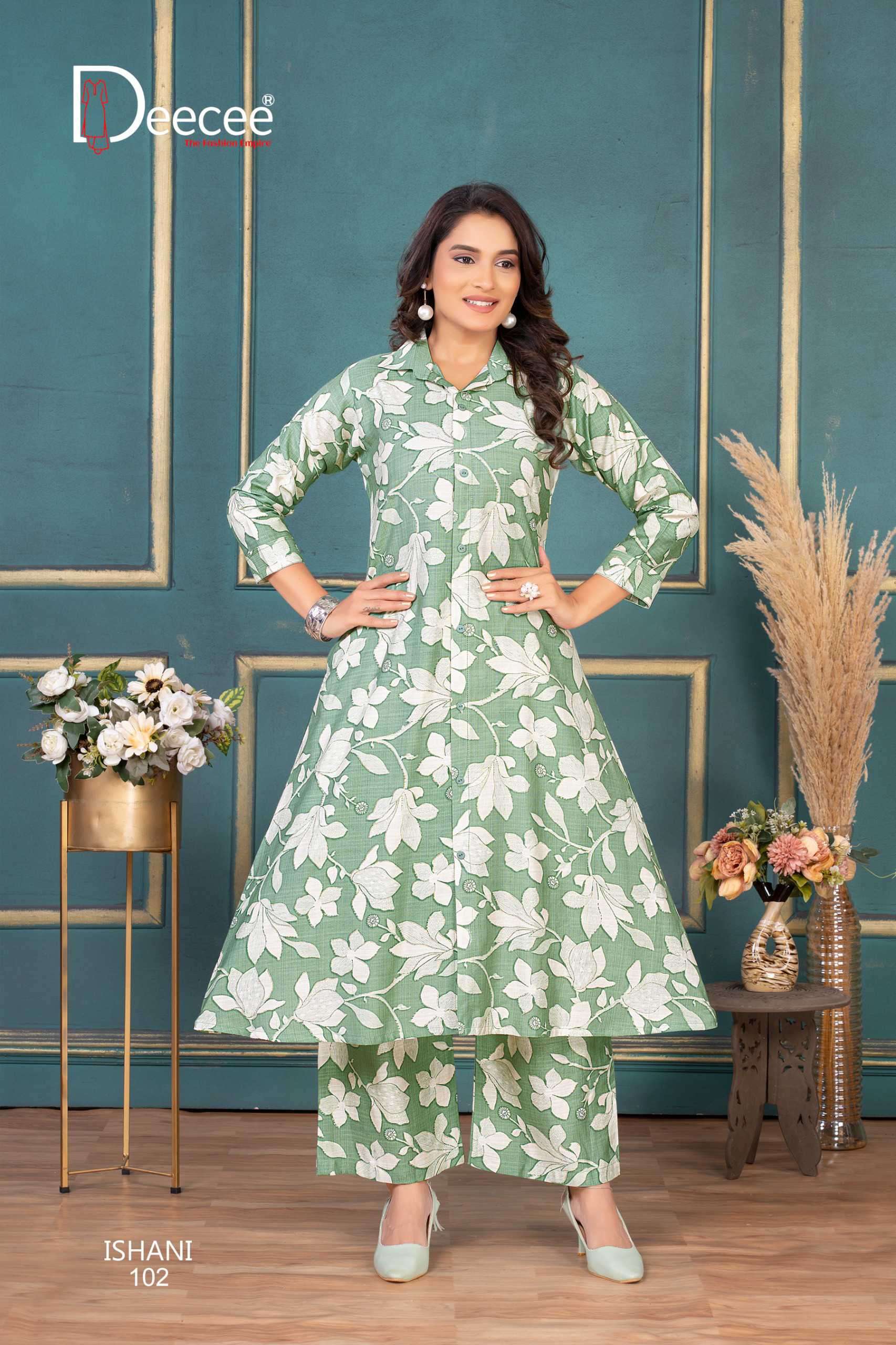 ishani by deecee colors exclusive desgner vatican readymade cord set supplier 