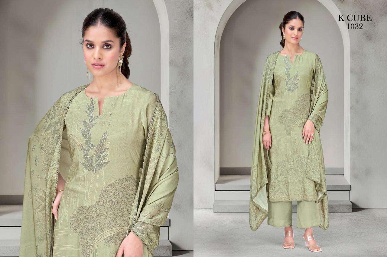 kavya by k cube 1032 colors digital printed muslin wholesaler salwar suit supplier surat