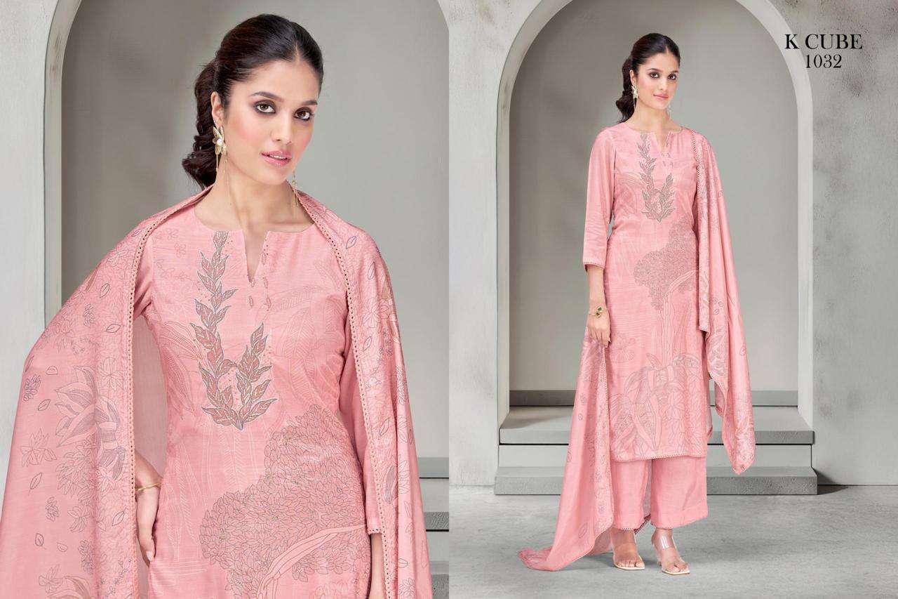 kavya by k cube 1032 colors digital printed muslin wholesaler salwar suit supplier surat