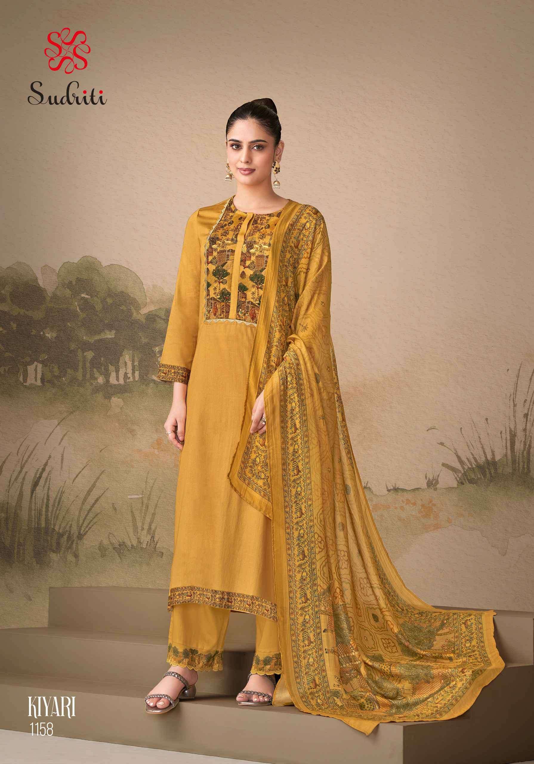 kiyari by sudriti colors digital printed designer salwar kameez wholesaler surat