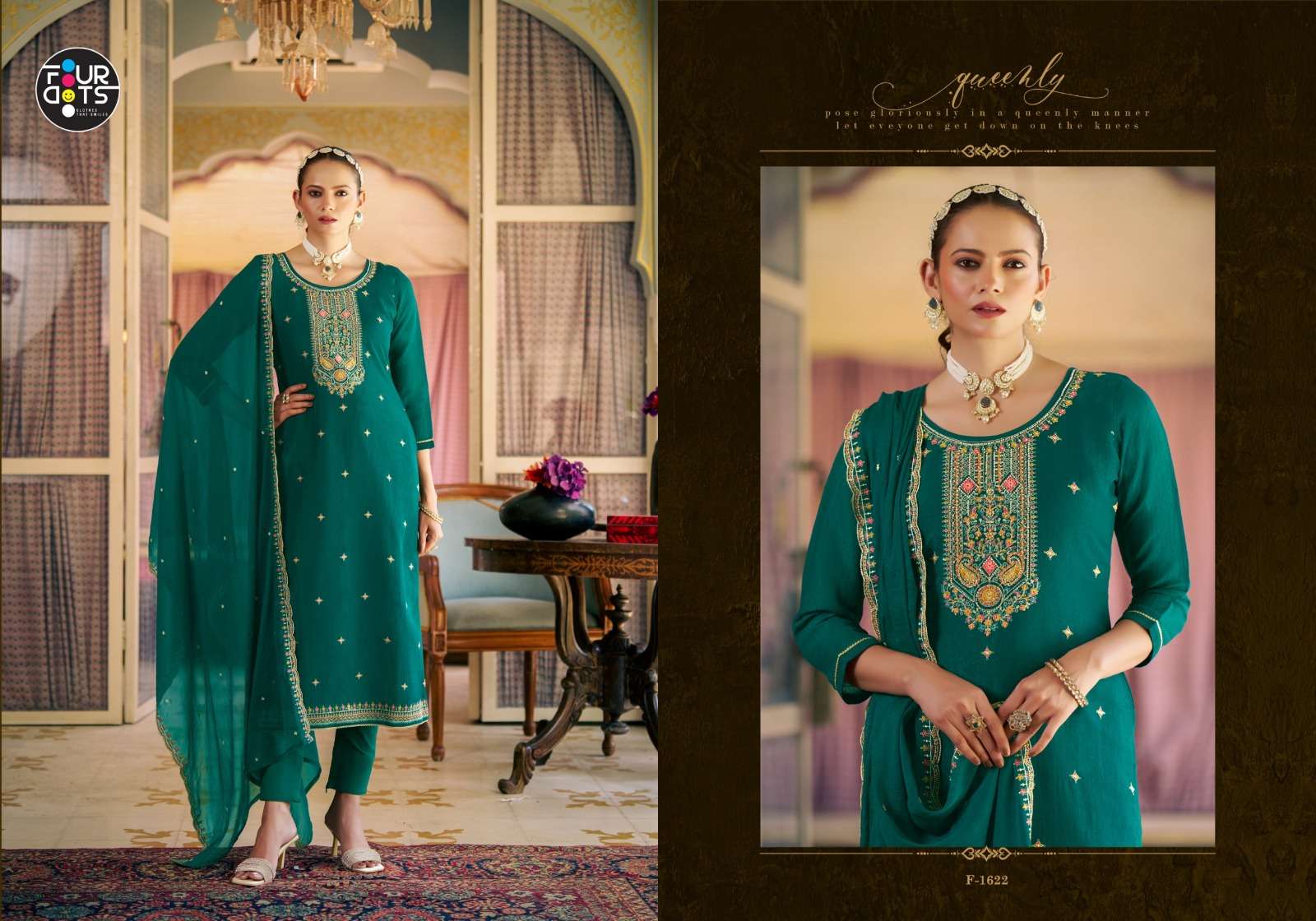 madiha by fourdots colors latest designer party wear silk salwar suit wholesaler surat