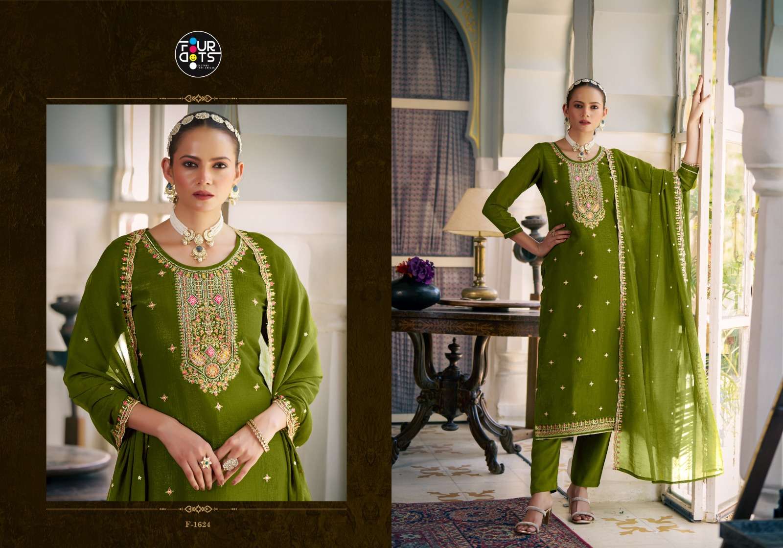 madiha by fourdots colors latest designer party wear silk salwar suit wholesaler surat