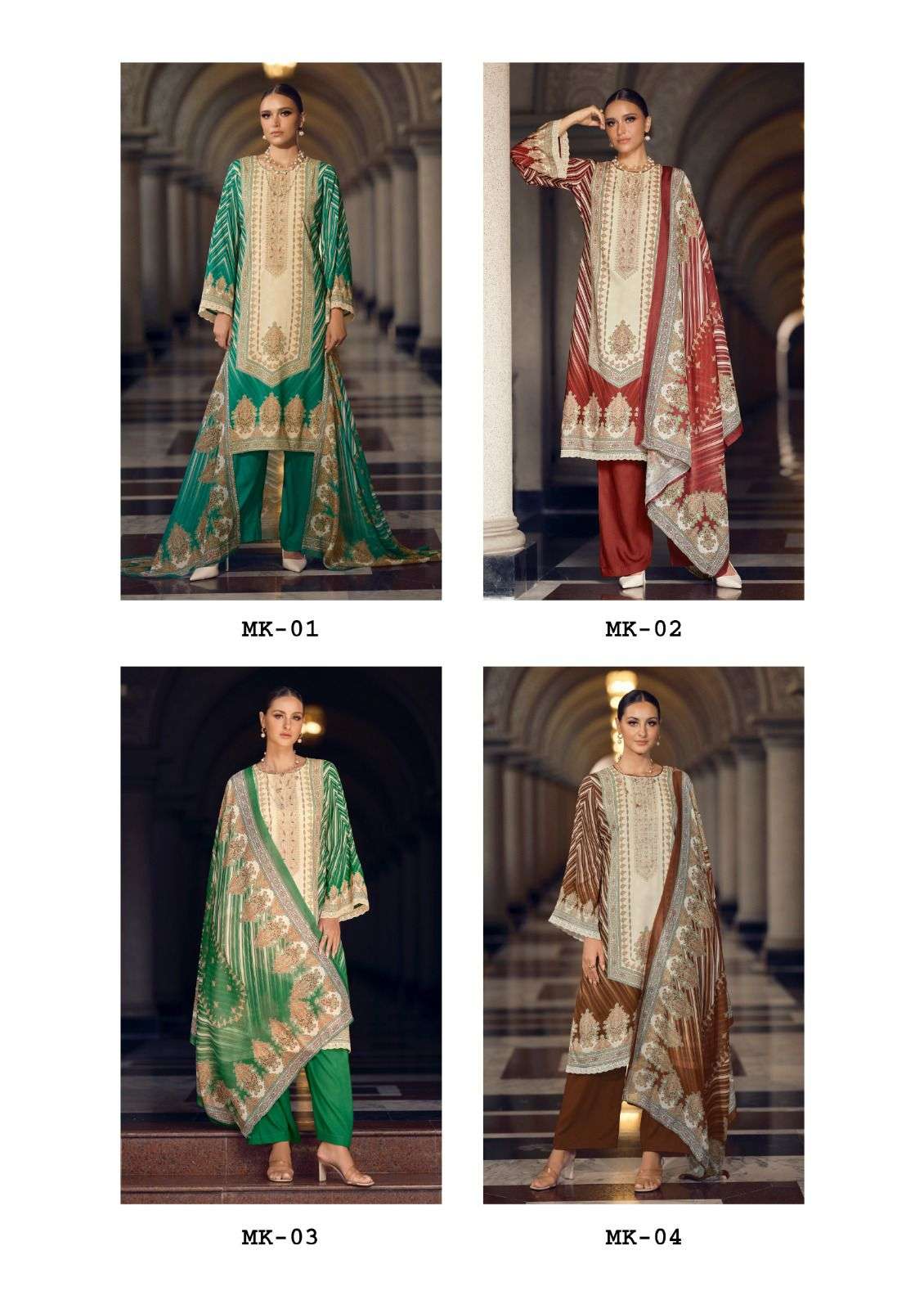 marrakesh by hermitage latest designer jam satin embroidered suit wholesaler surat