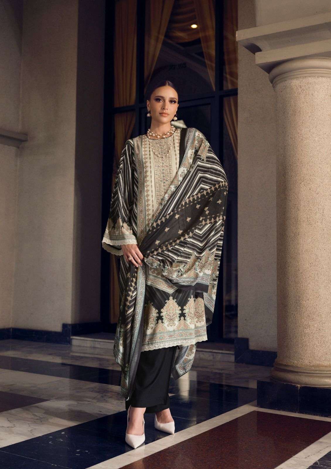 marrakesh by hermitage latest designer jam satin embroidered suit wholesaler surat
