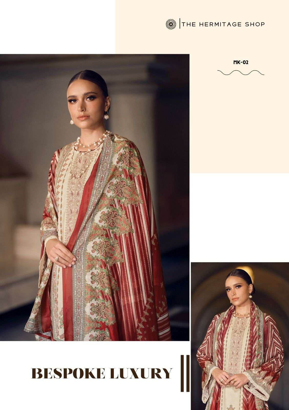 marrakesh by hermitage latest designer jam satin embroidered suit wholesaler surat