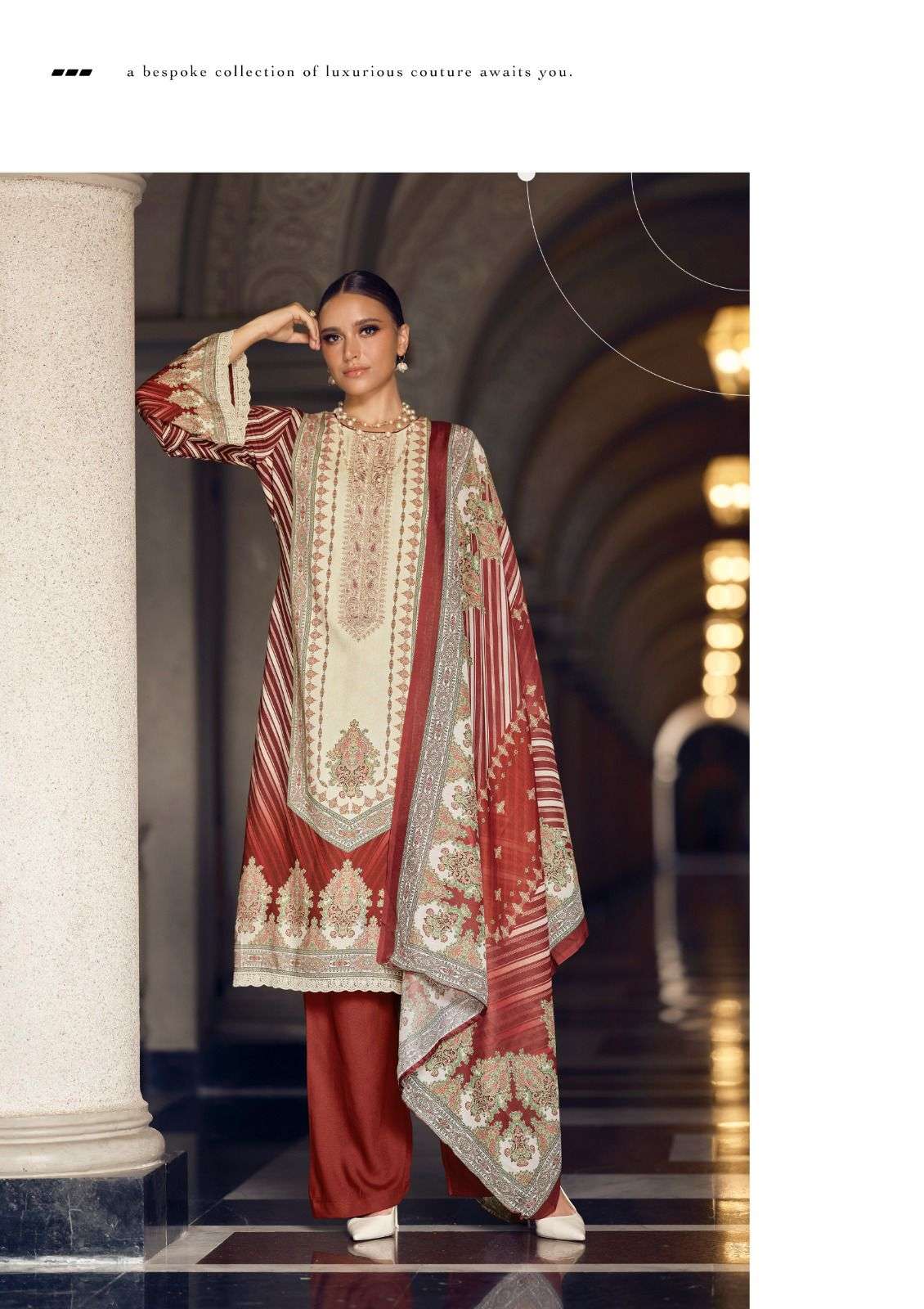 marrakesh by hermitage latest designer jam satin embroidered suit wholesaler surat