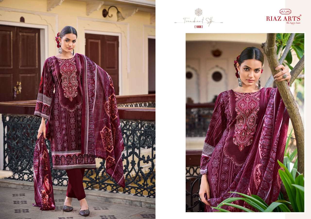 musafir vol-29 by riaz arts colors cotton digital print wtih heavy self embroidered salwar suit supplier 