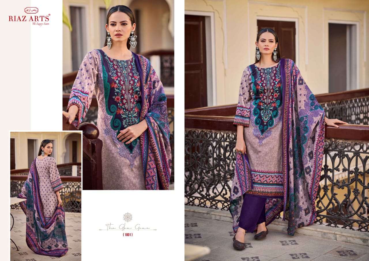 musafir vol-29 by riaz arts colors cotton digital print wtih heavy self embroidered salwar suit supplier 