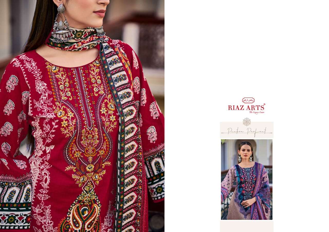 musafir vol-29 by riaz arts colors cotton digital print wtih heavy self embroidered salwar suit supplier 