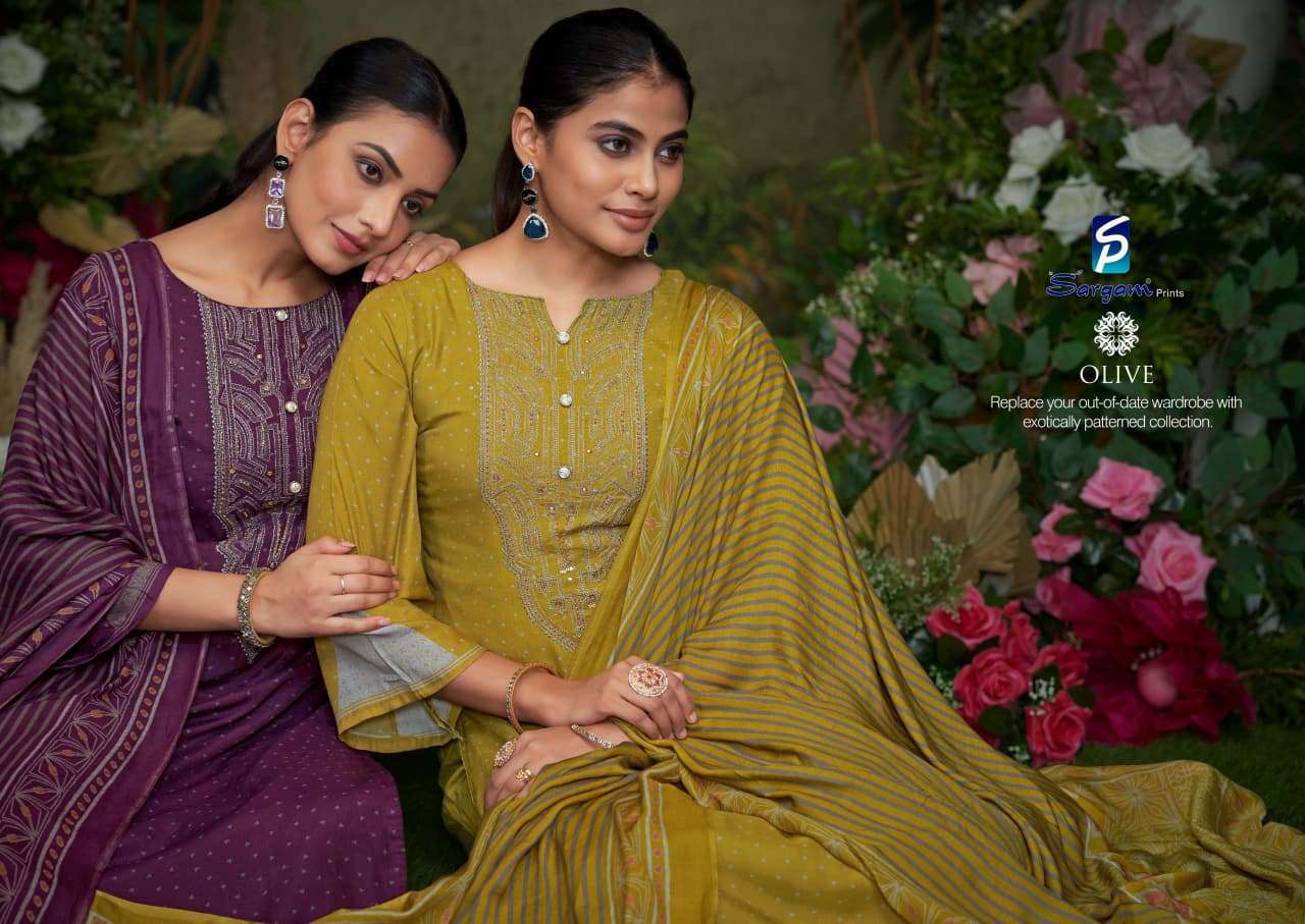 olive by sargam prints 2551 colors bemberg muslin wholesale salwar suit supplier surat