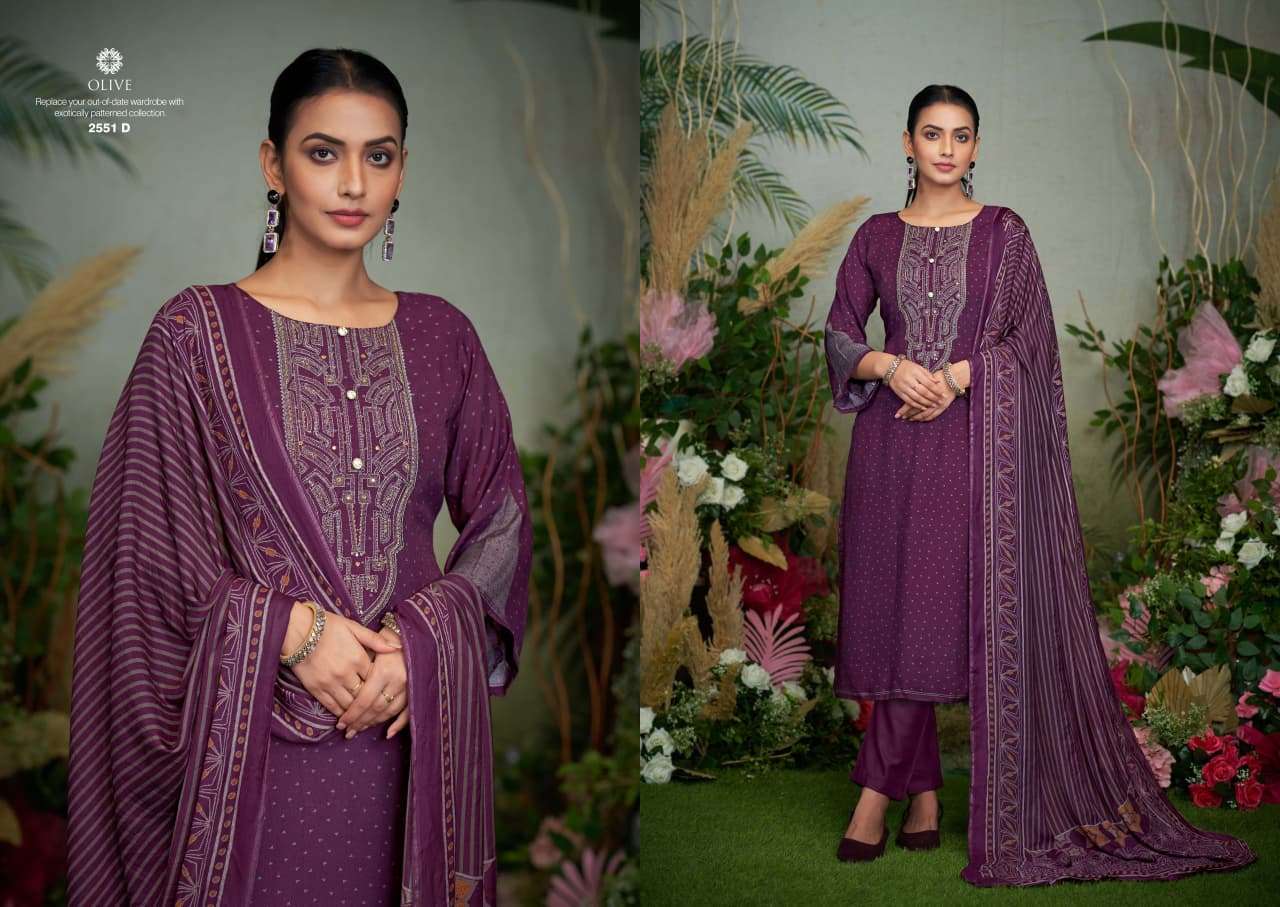 olive by sargam prints 2551 colors bemberg muslin wholesale salwar suit supplier surat