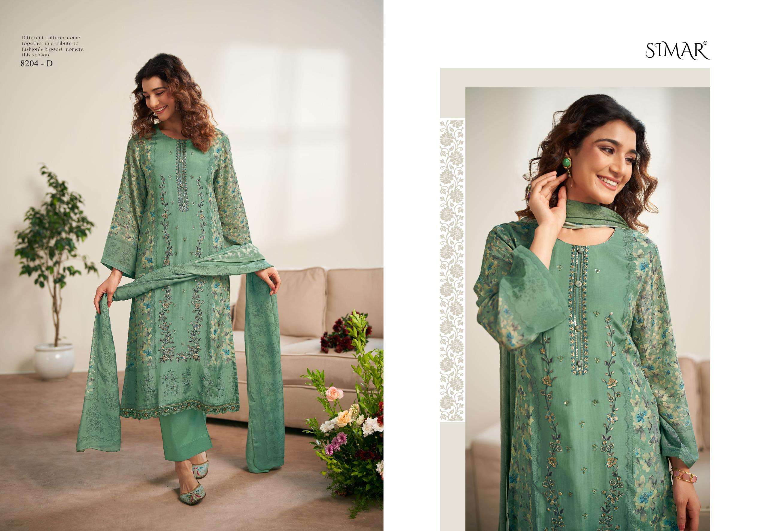 ruvya by glossy 8204 colors viscose muslin salwar kameez wholesale price surat
