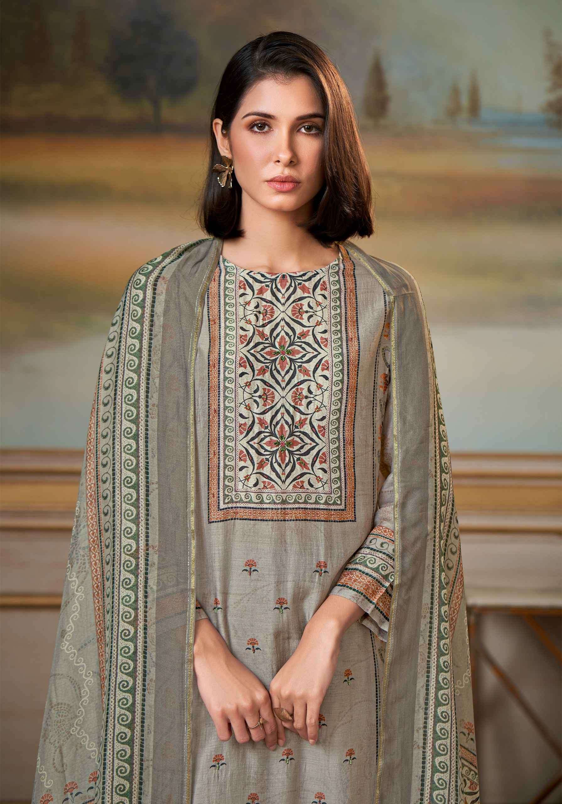 saaj by sarg colors digital printed muslin suit wholesaler surat