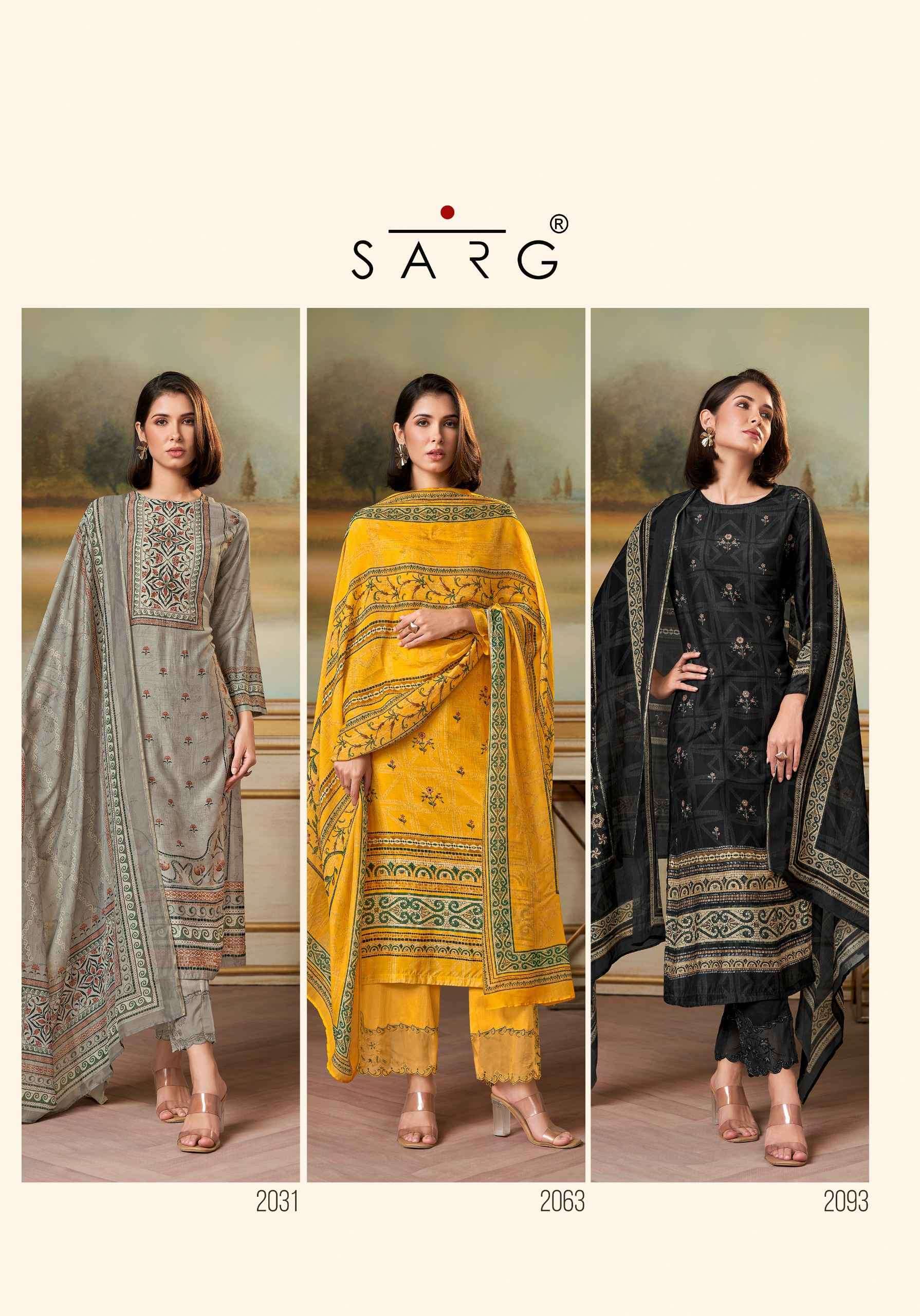 saaj by sarg colors digital printed muslin suit wholesaler surat