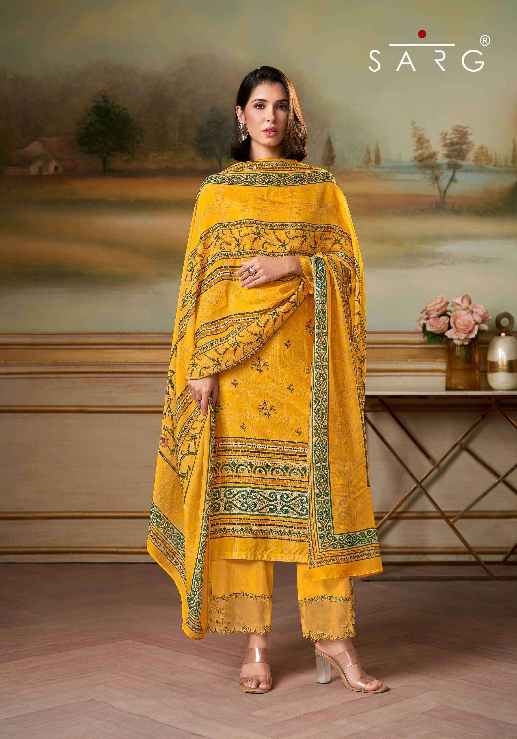 saaj by sarg colors digital printed muslin suit wholesaler surat
