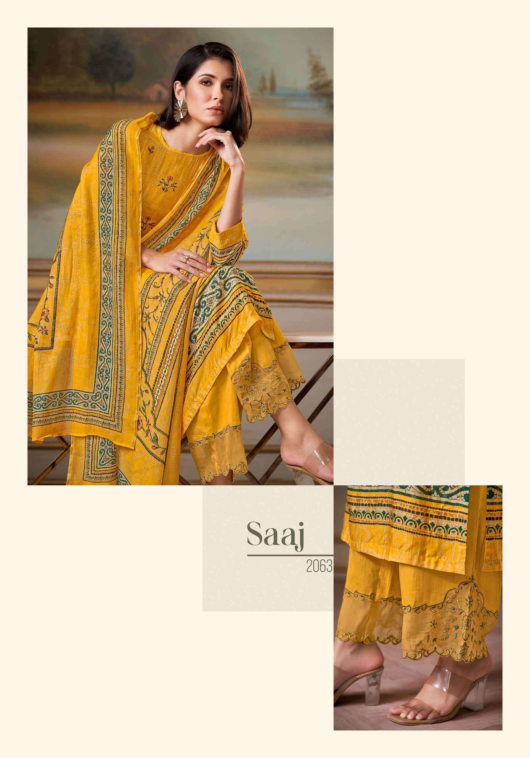 saaj by sarg colors digital printed muslin suit wholesaler surat
