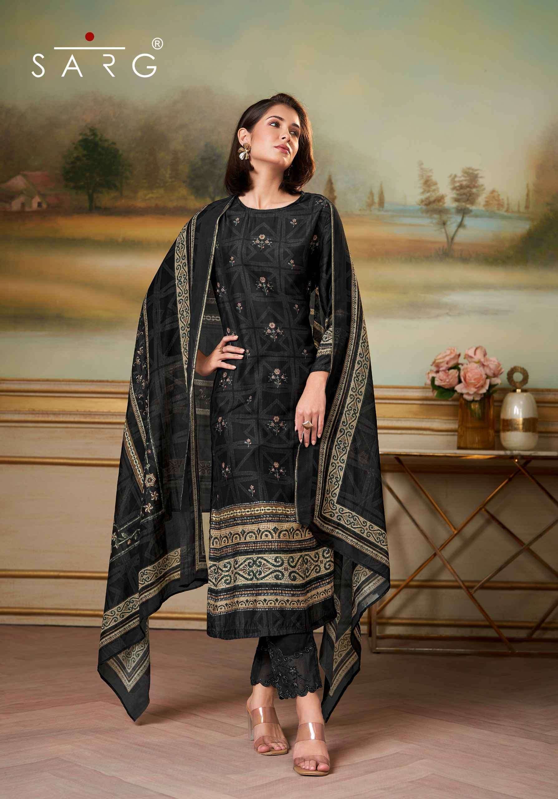 saaj by sarg colors digital printed muslin suit wholesaler surat