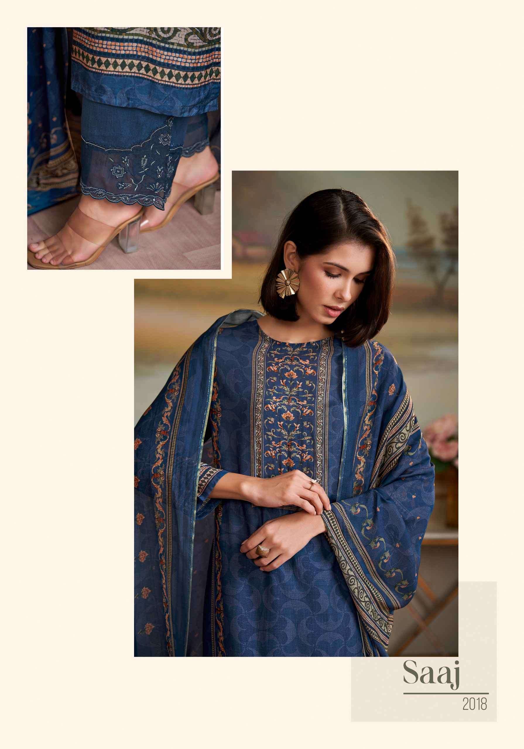 saaj by sarg colors digital printed muslin suit wholesaler surat
