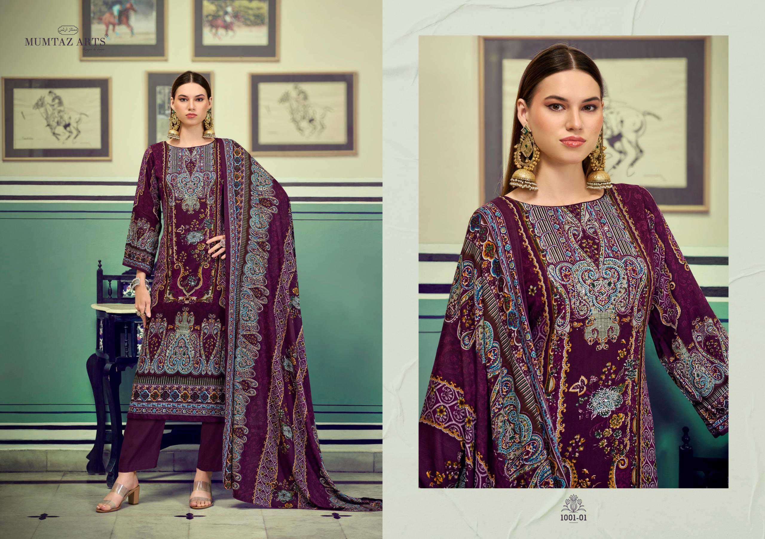 sabyasachi aayat vol-1 by mumtaz arts colors designer viscose rayon salwar suit wholesale price surat