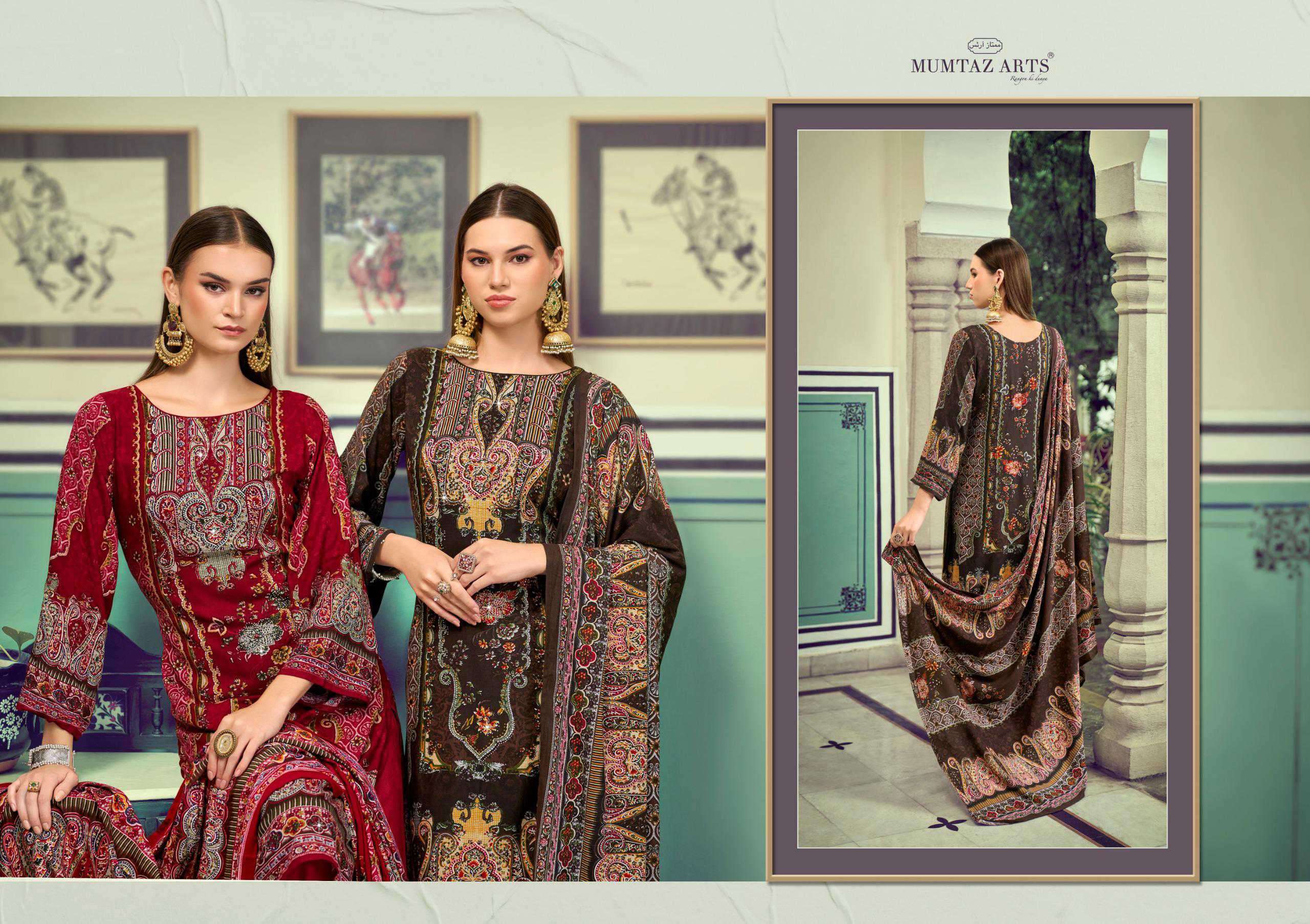 sabyasachi aayat vol-1 by mumtaz arts colors designer viscose rayon salwar suit wholesale price surat