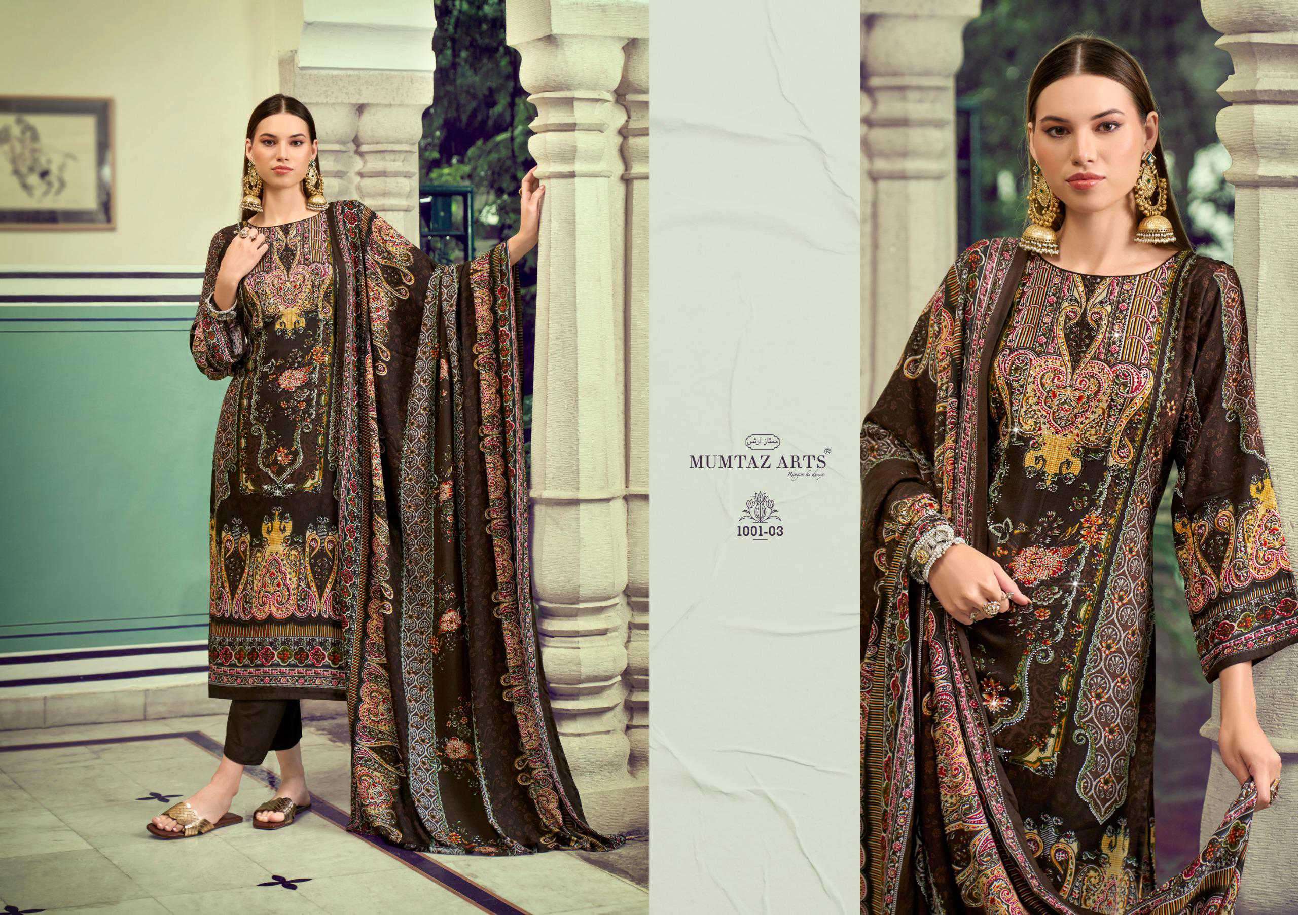 sabyasachi aayat vol-1 by mumtaz arts colors designer viscose rayon salwar suit wholesale price surat