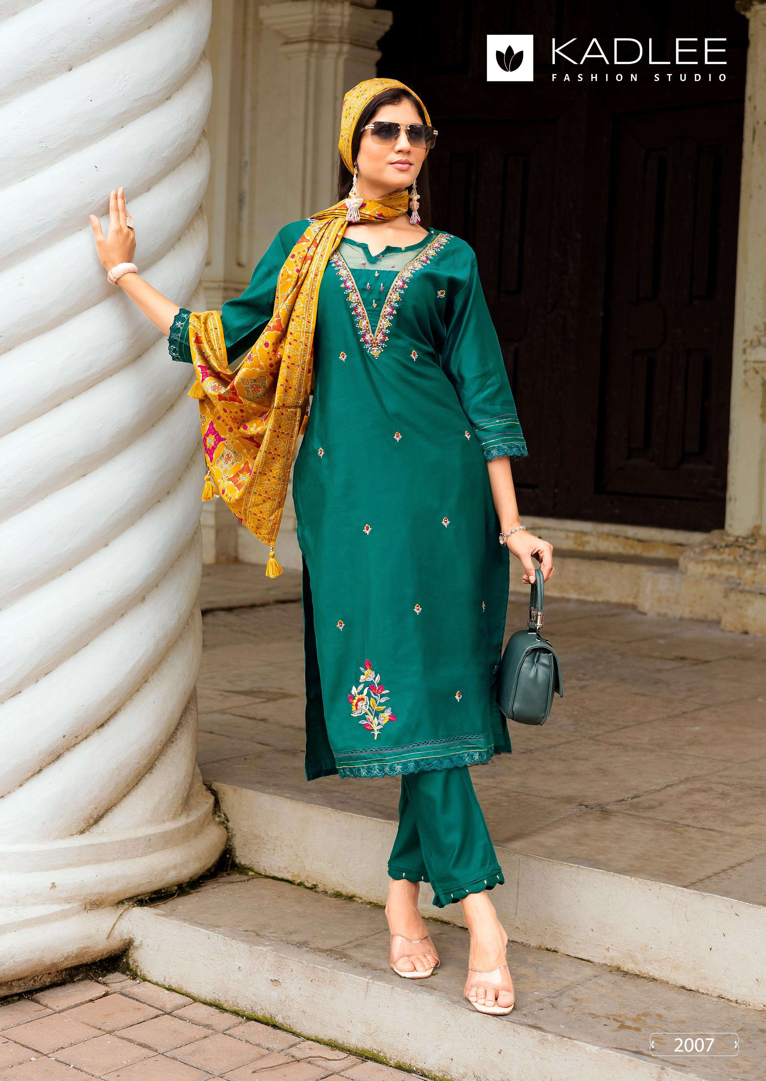 sahiyar vol-2 by kadlee colors exclusive designer party wear 3 pic pair collection wholesaler surat