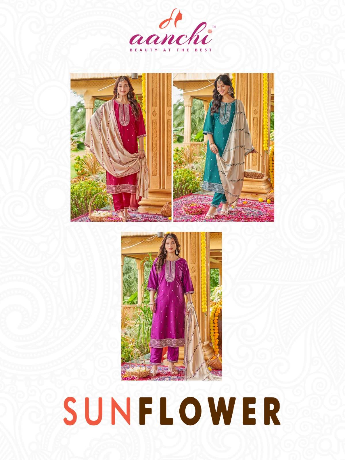 sunflower by aanchi colors exclusive designer casual wear readymade kurti supplier 